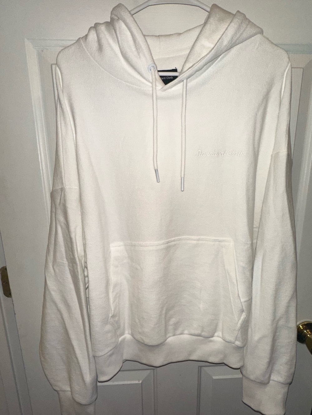 Urban Outfitters Standard Cloth White 100% Cotton Hoodie Men's Medium Sweatshirt